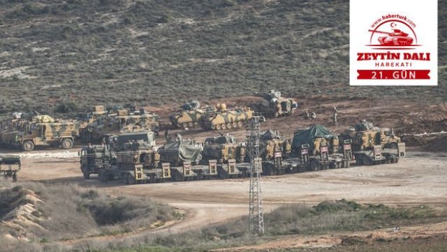 Afrin'e Zeytin Dalı Harekatı'nda 21. gün!