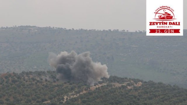 Afrin'e Zeytin Dalı Harekatı'nda 25. gün!