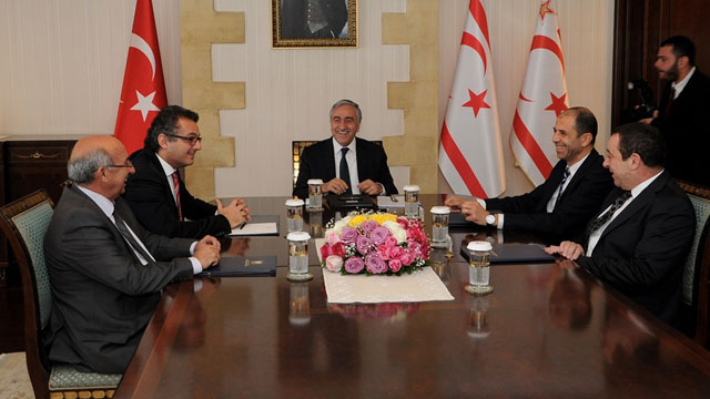 Cumhurbaşkanı Akıncı’nın hükümet ortaklarıyla görüşmesi başladı