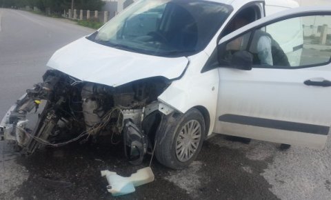 Lefkoşa Haspolat'ta trafik kazası ...