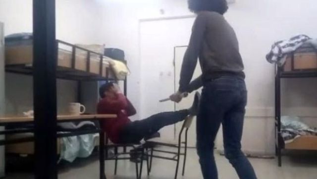 Çorum'da yurt odasında dayak