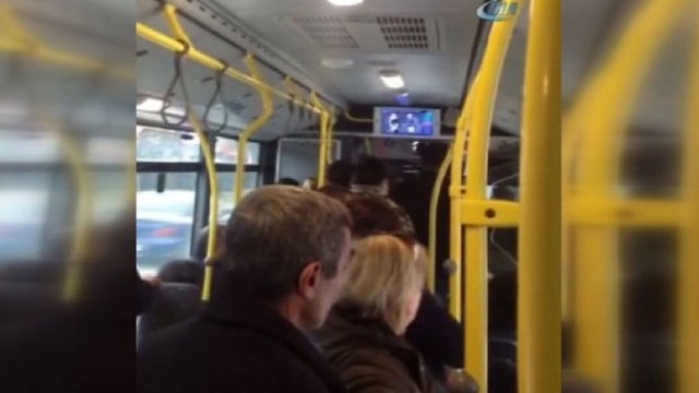 Ankara'da otobüste gerginlik