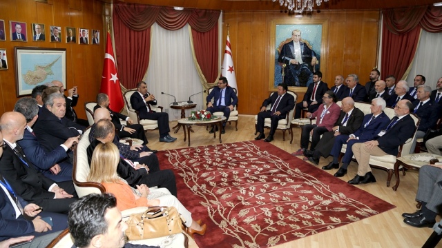 Erhürman Türkiye iş dünyasının çatı örgütü Türkonfed Temsilcilerini kabul etti