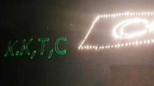 Beşparmak Dağlarına lazerle “KKTC” yazılması Rum basınında