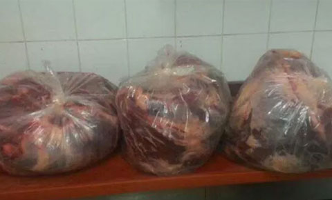 500 kg kaçak dana eti!