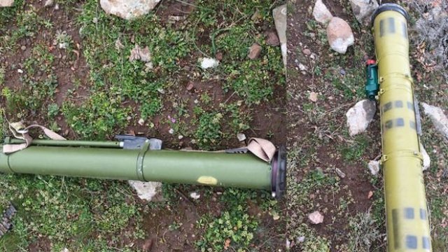 Teröristlerin kaçtıkları köyde lav silahlı ele geçirildi