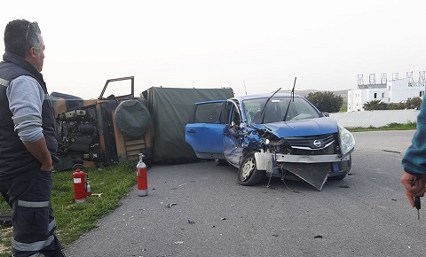 Güzelyurt yolunda korkutan kaza!