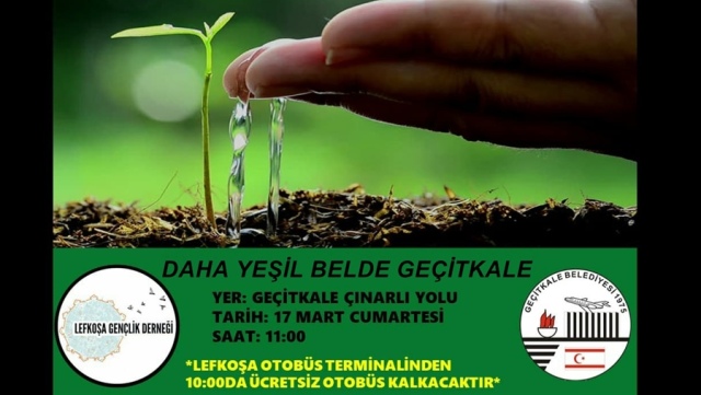 Geçitkale Belediyesi ve Lefkoşa Gençlik Derneği cumartesi Geçitkale’de fidan dikimi gerçekleştirecek