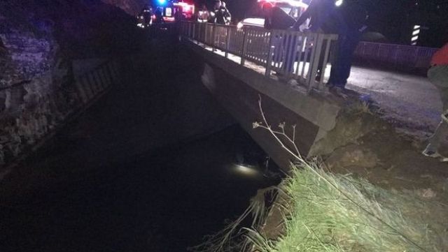 Trabzon'da polis aracı dereye uçtu: 1 polis şehit, 1 polis kayıp!