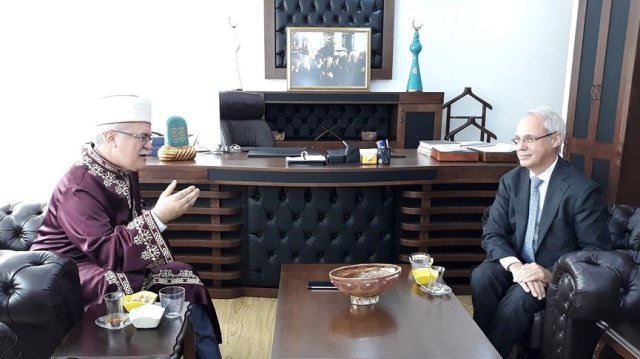 İtalya’nın Lefkoşa Büyükelçisi Din İşleri Başkanı Atalay’ı ziyaret etti