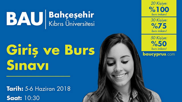 Bahçeşehir Kıbrıs Üniversitesi Giriş ve Burs Sınavı 5-6 Haziran’da