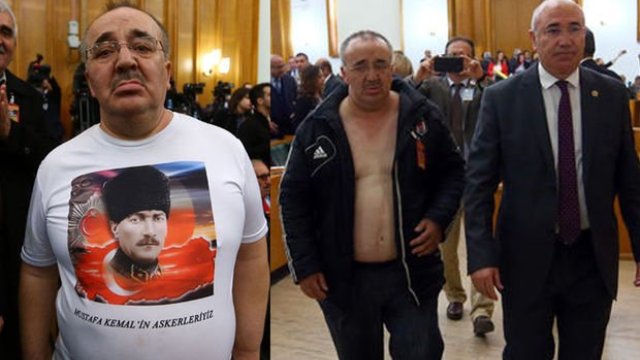Meclis'e Atatürk'lü tişört ile almayan polise soruşturma
