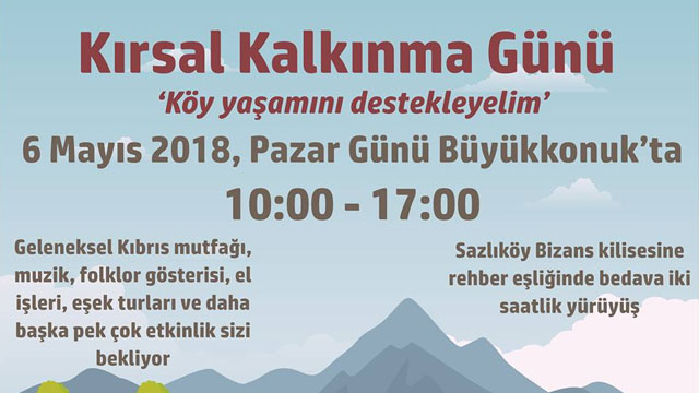 Kırsal Kalkınma Günü etkinliği Büyükkonuk’ta yapılacak