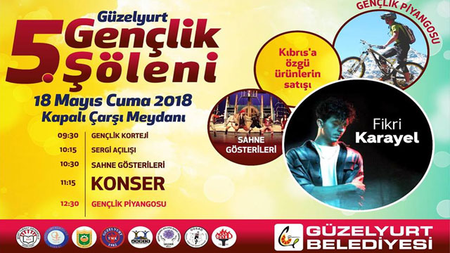 Güzelyurt 5. Gençlik şöleni cuma günü