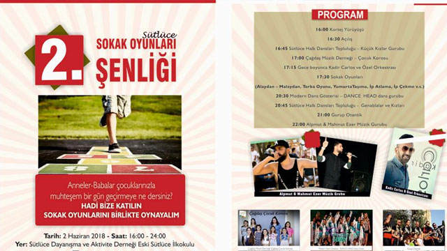 “2. Sokak Oyunları Şenliği” 2 Haziran Cumartesi günü yapılıyor