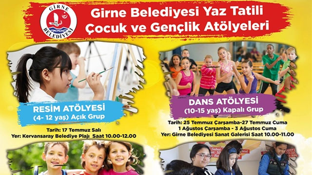 Girne Belediyesi “Yaz Tatili Çocuk ve Gençlik Atölyeleri” düzenliyor