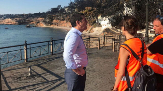 Çipras yangın bölgesini ziyaret etti