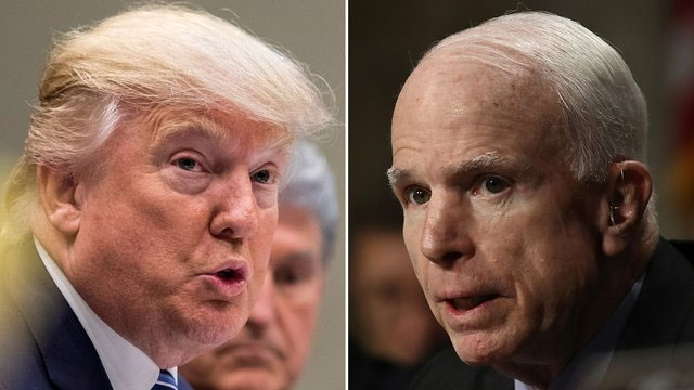 Trump, Beyaz Saray'ın McCain açıklamasını engellemiş