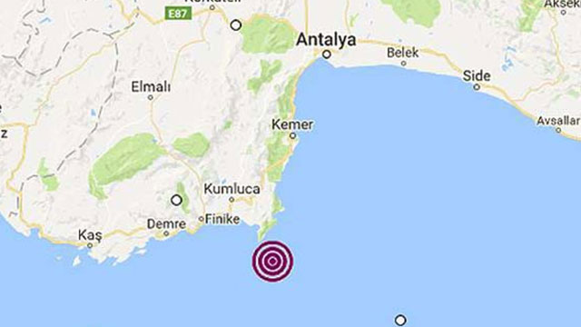 Antalya açıklarındaki deprem…