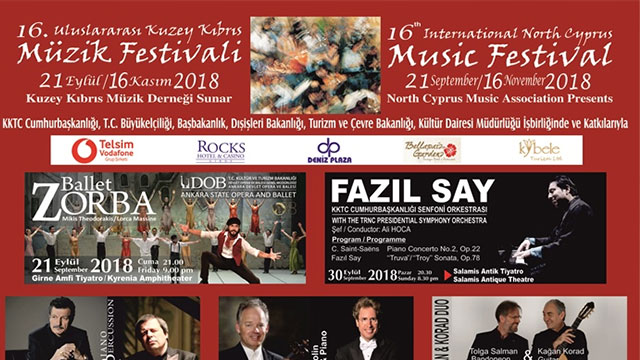 16. Uluslararası Kuzey Kıbrıs Müzik Festivali, 21 Eylül’de Zorba Balesi ile başlıyor