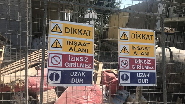 5 inşaatın faaliyetleri durduruldu