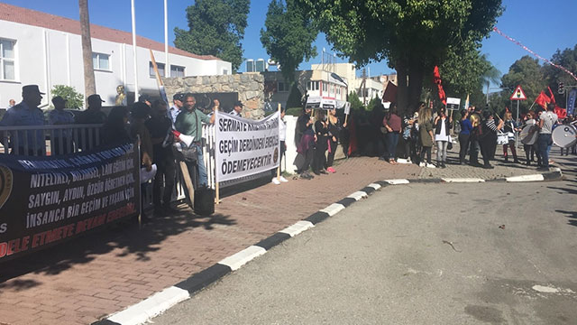 KTOEÖS eylem ve grev yaptı