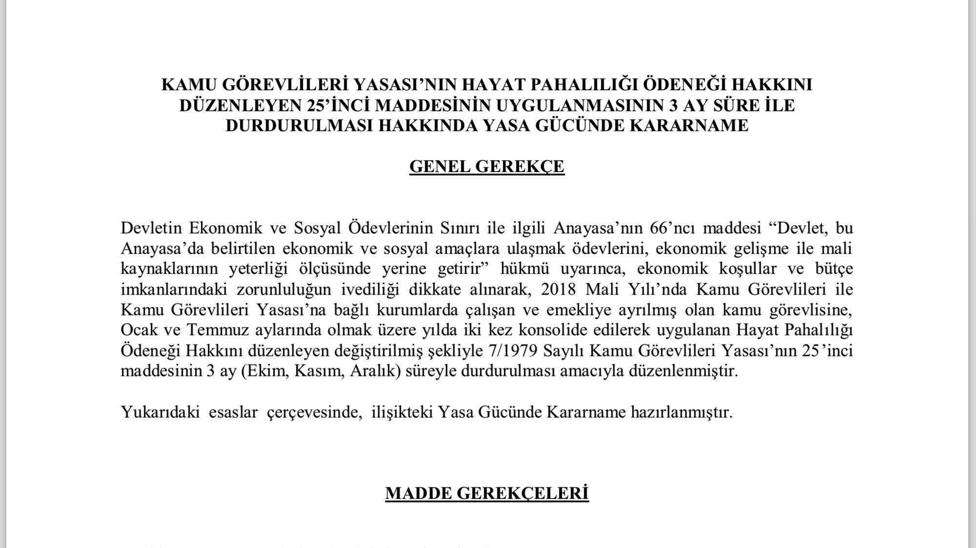 Maaşlara artış yok