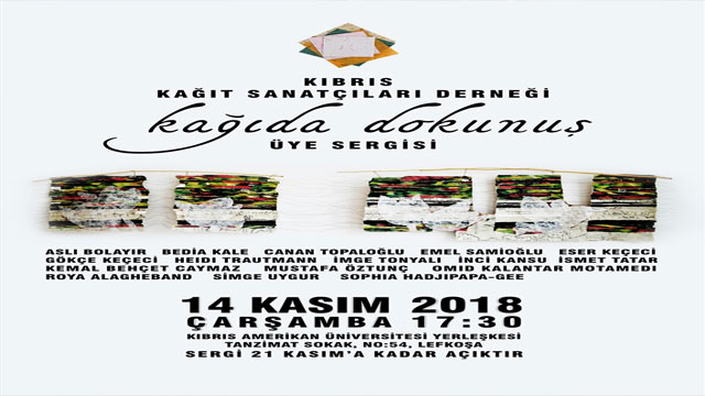 Kıbrıs Kağıt Sanatçıları Derneği “Kağıda Dokunuş” sergisi açıyor