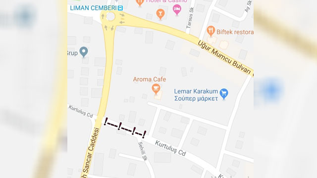 Girne'de trafiğe kapalı cadde!