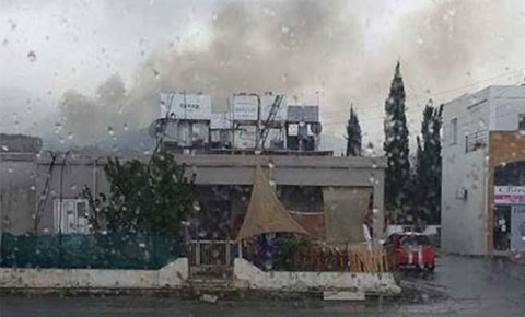 Alsancak’ta eve yıldırım düştü