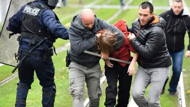 Fransa'da 700'den fazla lise öğrenci gözaltına alındı