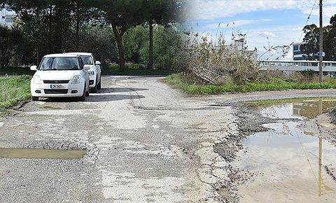 Ortaköy’deki bozuk yollar sürücü avlıyor