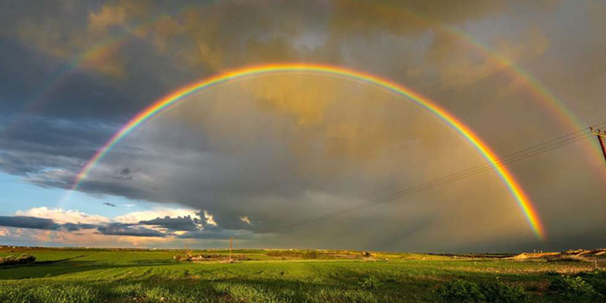 Kıbrıs’ta çifte gökkuşağı sürprizleri