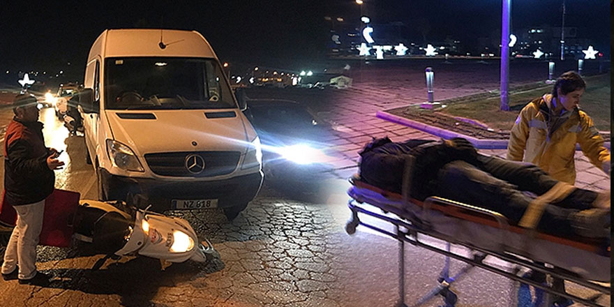 Motosikletliye çarptı