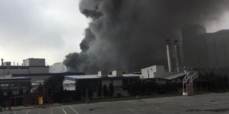İstanbul'da fabrika yangını
