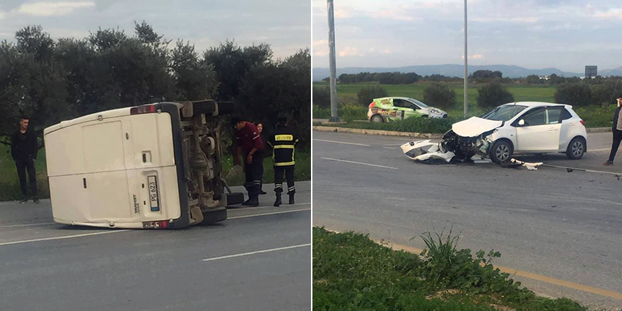 G.Mağusa-Lefkoşa yolunda feci trafik kazası!