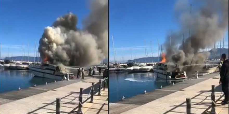 Baf Limanı’nda yangın