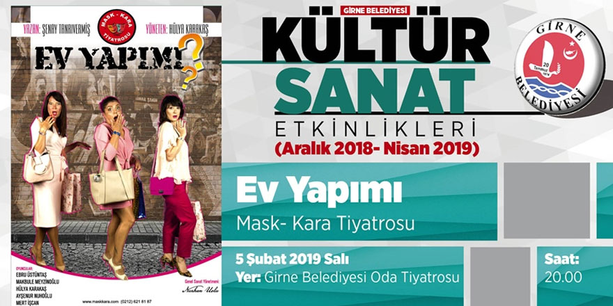 “Ev Yapımı?” adlı tiyatro oyunu yarın Girne Belediyesi Oda Tiyatrosu’nda sahneleniyor