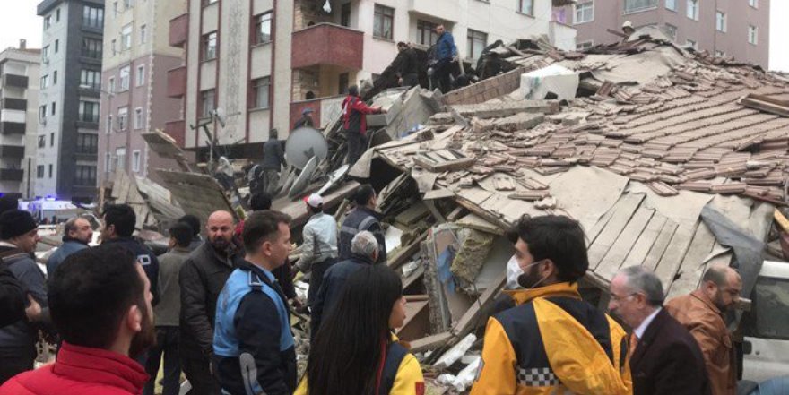 İstanbul Kartal'da 8 katlı bina çöktü