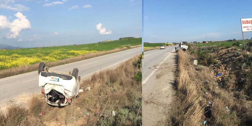 Geçitkale-Akova anayoluda kaza