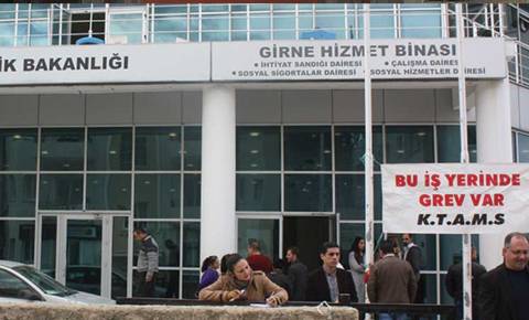 Girne Çalışma Dairesi’nde tam gün grev
