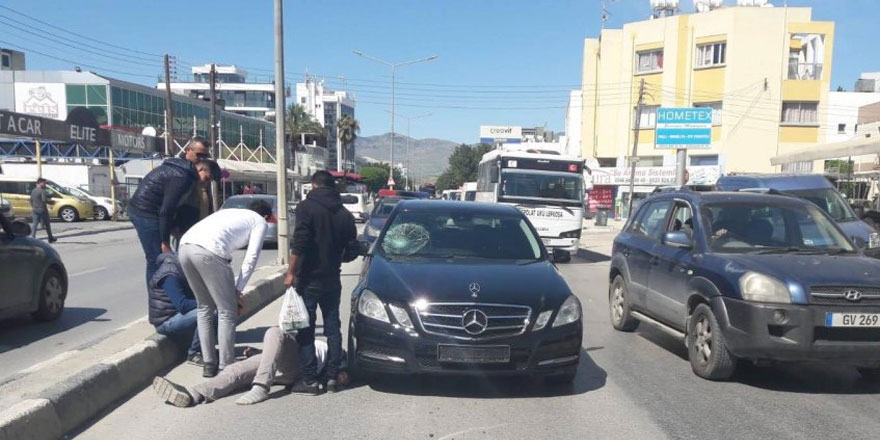 Aracın çarptığı yaya yaralandı