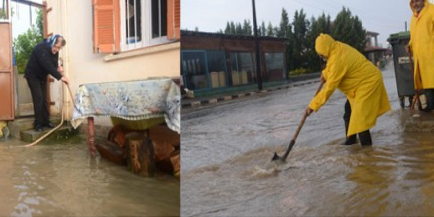 Bu kez Güzelyurt’u su bastı