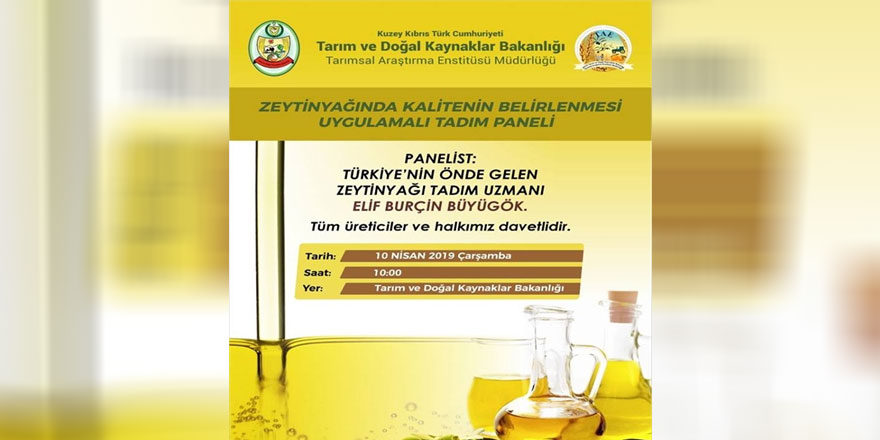 Zeytinyağında kalitenin belirlenmesi ve uygulamalı tadım paneli düzenleniyor