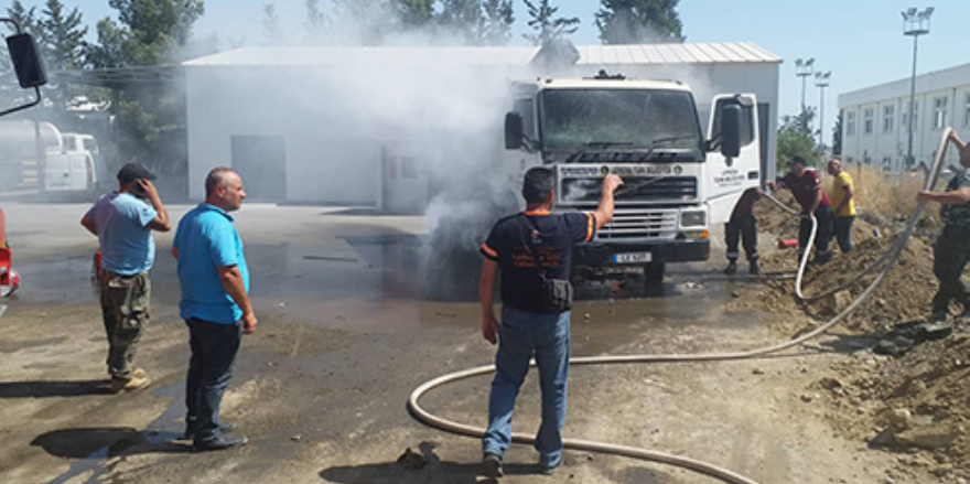 LTB aracı alev aldı