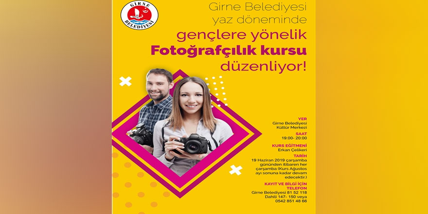 Girne belediyesi’nden fotoğrafçılık kursu