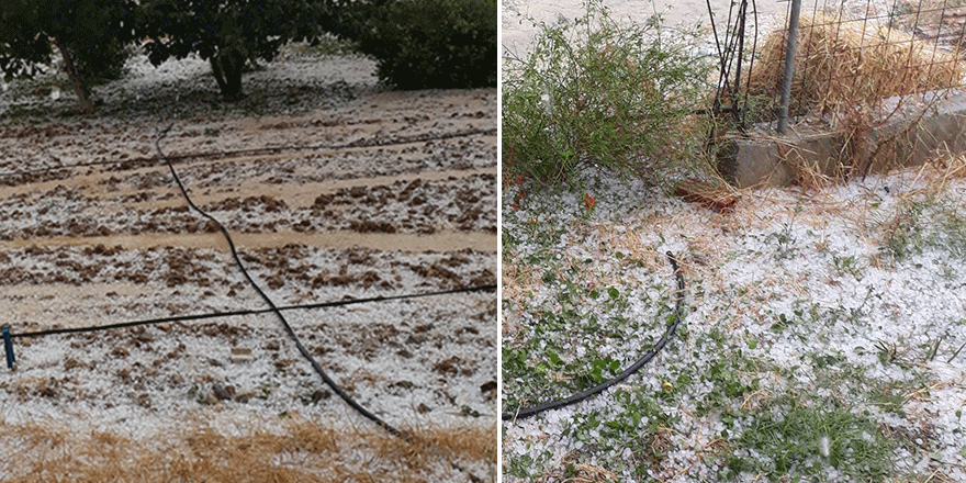 Göçeri köyünü dolu vurdu