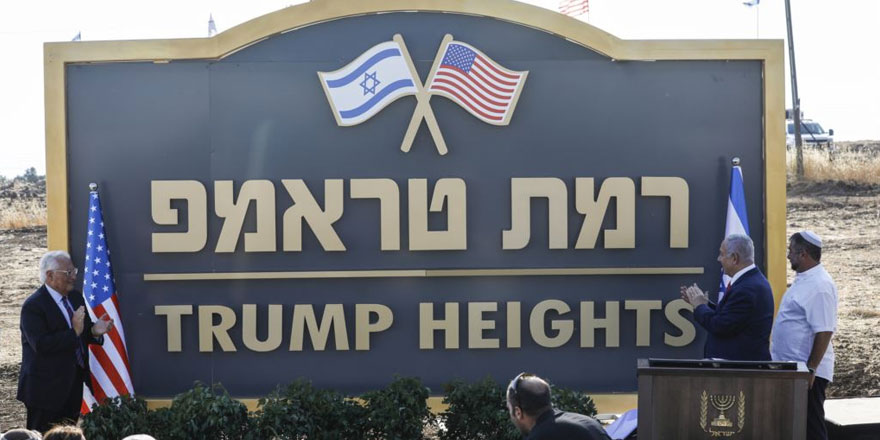 İsrail’de Trump tepeleri