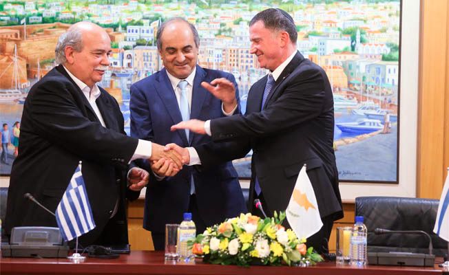 Güney Kıbrıs-Yunanistan-İsrail üçlü zirvesi dün yapıldı