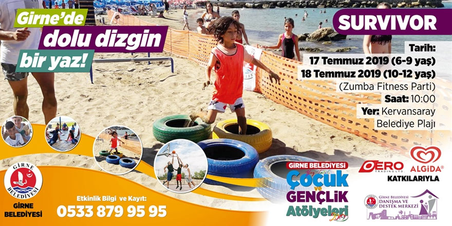 Kervansaray plajı’nda çocuklar için plaj turnuvası düzenleniyor